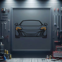McLaren 650S 2016 front silhouette neon wall art – ready-to-hang supercar décor for garage, office, or living space