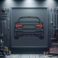 2016 Hyundai Solaris back view metal neon car wall art – laser‑cut steel décor for compact sedan enthusiasts