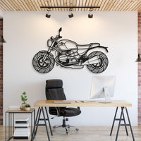 2017 BMW R nineT metal motorcycle wall art silhouette