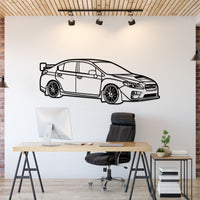 Subaru 2017 Impreza WRX STI perspective metal wall art – laser-cut 2 mm textured steel with matte powder-coat finish
