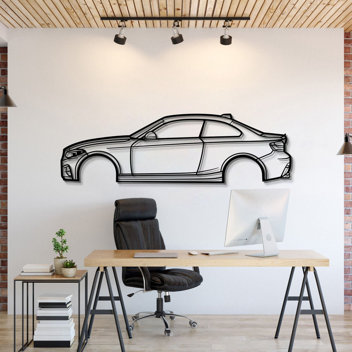2018 BMW M240i Laser‑Cut Metal Wall Art Silhouette Design