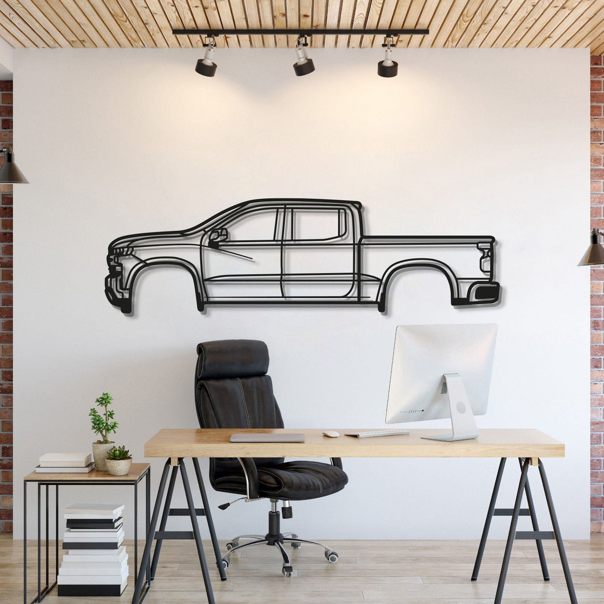 2019 Chevrolet Silverado 1500 4th Gen Laser‑Cut Metal Wall Art Silhouette