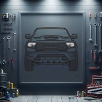 RAM 1500 TRX front view neon car wall sculpture – rugged industrial style for motorsport fans