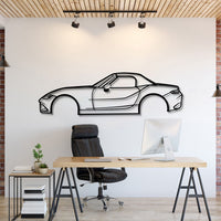 2021 Mazda Miata MX‑5 metal car wall art adds sporty flair to a modern living room
