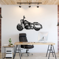 Indian Springfield Dark Horse metal motorcycle wall art adds bold touring elegance to a modern living room