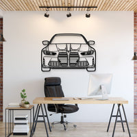 2022 BMW M3 front view metal wall art – laser-cut steel silhouette with matte powder-coat finish