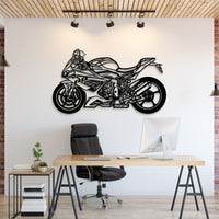 2022 BMW S1000RR metal motorcycle wall art silhouette