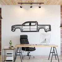 A modern 2022 Tacoma metal wall art piece, laser-cut from 2 mm steel with matte textured finish.