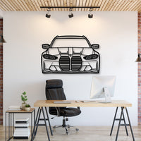 2023 BMW G81 M3 Touring front view metal wall art – laser-cut steel silhouette with matte powder-coated finish