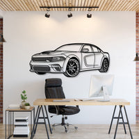 2023 Charger Perspective Metal Car Wall Art - MT0436