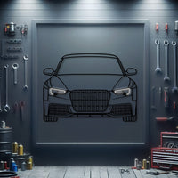 2014 Audi RS5 front view neon-lit metal wall art