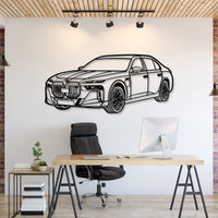 BMW M760 xDrive limousine perspective metal car silhouette wall art