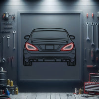 Mercedes‑Benz CLS 63 AMG back neon metal wall decor – elevation screws provide 0.4″ floating 3D effect