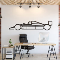 Formula 1 1980 metal car wall art infuses a living room with vintage motorsport charisma