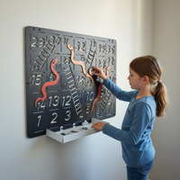 Mini Wall Climb & Slide Game – Compact Metal Wall Art - KAFWGA014