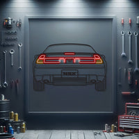 Honda NSX back view metal neon car wall art – laser‑cut steel décor for exotic sports car fans