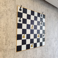 Magnetic Wall Chess Game – Modern Metal Wall Art - KAFWGA011