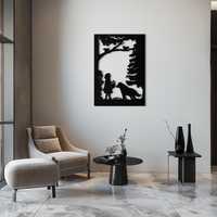 Mystic Forest Scene Metal Wall Art – Steel Wall Decor for Nature Lovers - KAF053