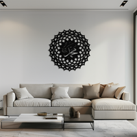 Sacred Muhammad Metal Wall Art - Elegant Islamic Calligraphy Decor - KAF070