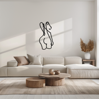 Abstract Female Line Art Metal Wall Decor - KAF082