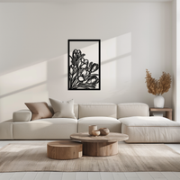 Floral Metal Wall Art – Elegant Botanical Home Decor - KAF219
