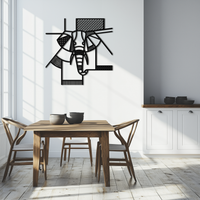 Geometric Elephant Metal Wall Art – Abstract Safari Animal Silhouette for Modern Interiors- KAF353