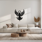 Guardian Angel Metal Wall Art – Spiritual Angel Silhouette with Halo for Home Blessing Decor- KAF359