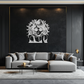 Anime Girl Silhouette Metal Wall Art – Black Steel Artistic Modern Home Decor- KAF490