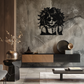 Anime Girl Silhouette Metal Wall Art – Black Steel Artistic Modern Home Decor- KAF490