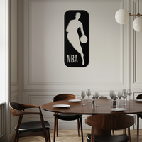 NBA Basketball Player Silhouette Metal Wall Art – Iconic Sports Decor for Game Rooms- KAF676