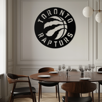 Toronto Raptors Logo Metal Wall Art – Bold Basketball Emblem for Sports Fans- KAF678