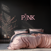 Pink Panther Metal Wall Art – Iconic Character with PINK Typography - KAFGP013