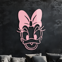 Daisy Duck Silhouette Metal Wall Art – Cartoon Character Design - KAFGP063