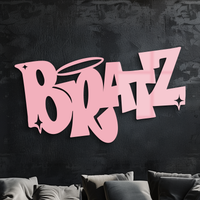 Bratz Logo Inspired Metal Wall Art – Trendy Retro Room Decor - KAFGP088