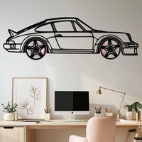 PORSCHE 911 SC Metal Wall Art – Classic Silhouette with Rotating Wheels 🚗✨KAFMEKA060