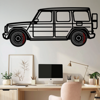 Mercedes G-Class Metal Wall Art – Luxury SUV Silhouette with Rotating Wheels 🚙✨KAFMEKA069