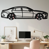 Mercedes CLS Metal Car Wall Art – Rotating Wheels • Luxury Automotive Decor Gift - KAFMEKA077