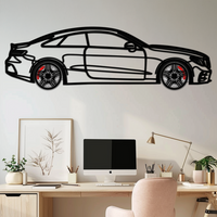 Mercedes E53 AMG Rotating Wheel Metal Wall Art – Luxury Coupe Silhouette Decor for Car Enthusiasts- KAFMEKA078