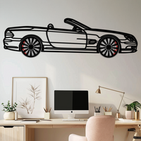 Mercedes SL55 R230 Metal Wall Art – Rotating Wheels Car Silhouette Decor – AMG-Inspired Gift for Car Lovers 🚗✨ -KAFMEKA082