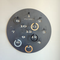 Minimalist Hookey Wall Game – Matte Black Metal Art -KAFWGA007