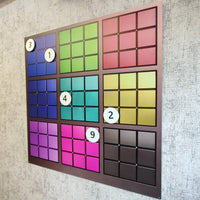 Wall Sudoku Game – Colorful Metal Puzzle Art - KAFWGA015