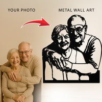 Custom Photo to Metal Wall Art – Personalized Portrait Metal Decor- KAF1207