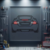 2013 Jaguar XKR back view metal neon car wall art – laser-cut steel décor for exotic grand tourer enthusiasts