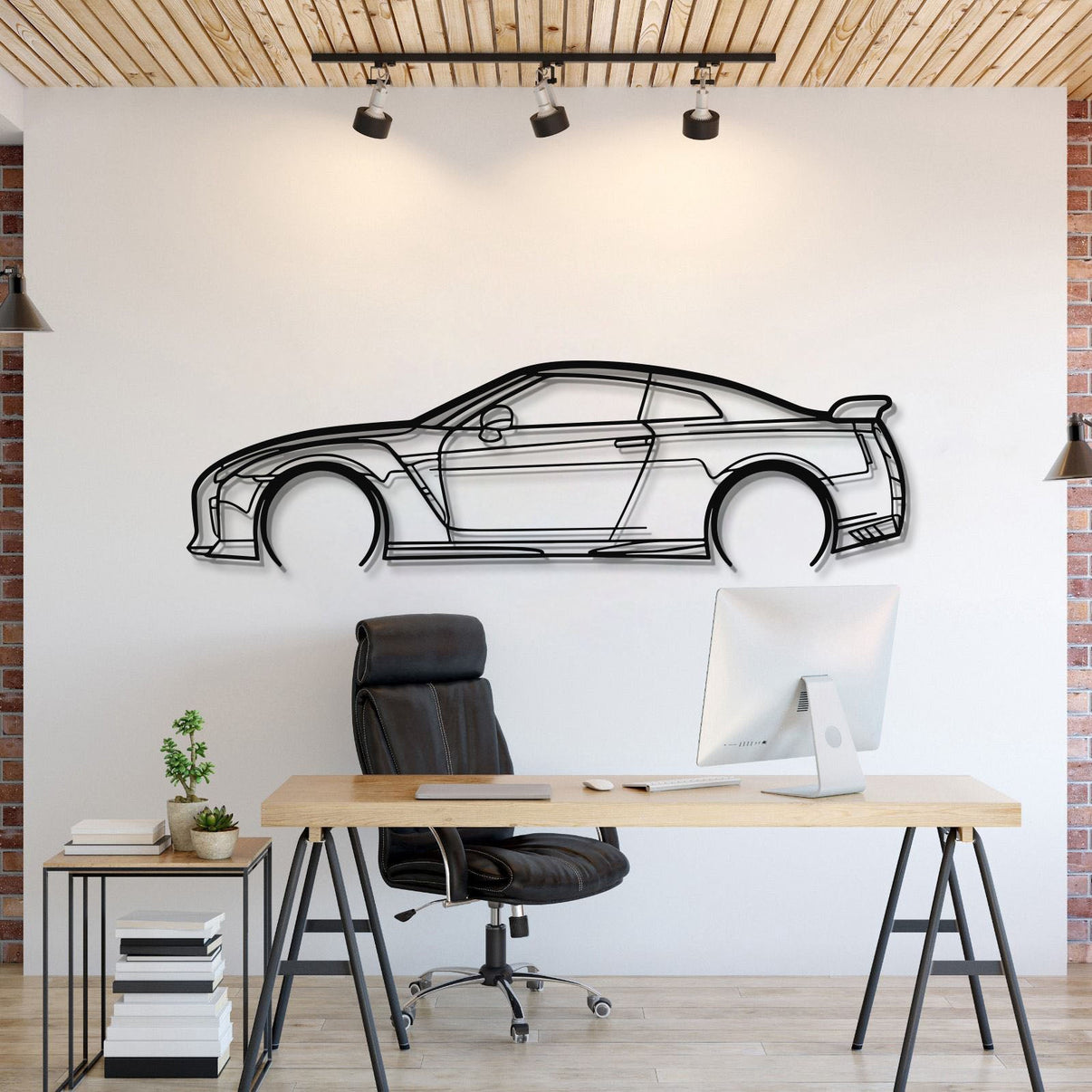 Nissan GT-R R35 Detailed Metal Wall Art Laser Cut 2 Mm Steel Silhouette