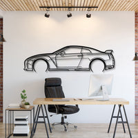 Nissan GT-R R35 Detailed Metal Wall Art Laser Cut 2 Mm Steel Silhouette