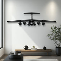 Lockheed C-141B Starlifter Front Silhouette Metal Wall Art with Rotating Engine Fans - Strategic Military Transport Decor - Aviation Gift - KAFMEKU0017