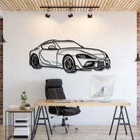 2023 Toyota Supra MK5 perspective metal wall art – sleek sports coupe silhouette décor