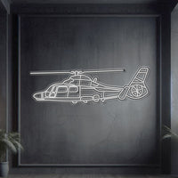 AS365 Dauphin laser-cut 2 mm steel neon wall art with matte finish and 3D floating effect