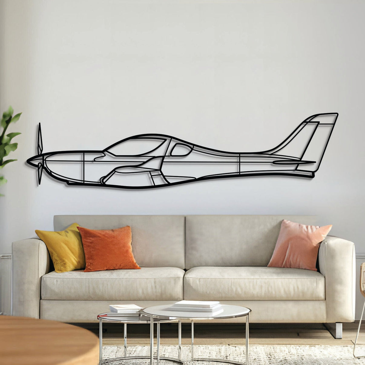 Aerospool WT9 Dynamic metal aircraft wall art, laser-cut 2 mm textured steel with matte powder-coated finish