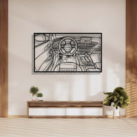 Audi RS6 Avant driver’s cockpit metal frame wall art